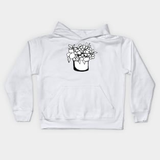 Color with sharpies! Spring Flower Pot Kids Hoodie